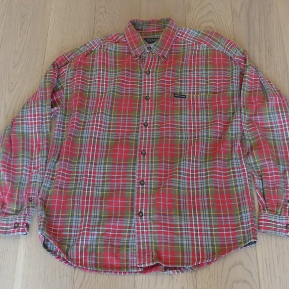 Structure Vintage Multicoloured Medium Plaid Button Down Shirt - Picture 1 of 7